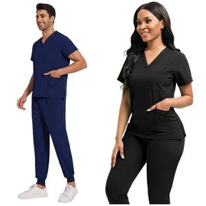 42109 pantalon de jogging personnalisé vêtements de travail réutilisables gommage médical avec <span class=keywords><strong>ferraille</strong></span> à col fermé - Product Image 1