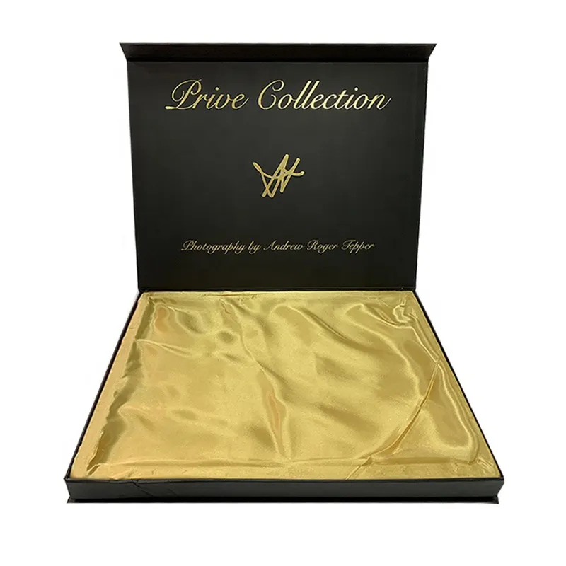 Confezione regalo di carta magnetica vuota per imballaggio di cioccolato alimentare di lusso di prezzo all'ingrosso personalizzato Oem con Logo stampato in oro