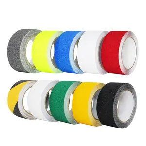 Clear black white red colour heavy duty pvc pet self adhesive anti slip warning tape for outdoor stairs swimming pool traction