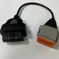 Cable adaptador DT06-12S Deutsch de 12 pines a OBD2 de 16 pines, arnés de diagnóstico de alta resistencia