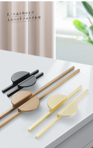 Poignées de tiroir et de porte de meuble rondes modernes et simples, couleur gris doré, pour armoires de cuisine et quincaillerie - Product Image 5