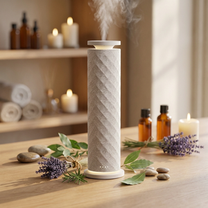 Difusor de Aroma de Aceite Puro sin <span class=keywords><strong>Agua</strong></span>, Nebulizador Silencioso, Cobertura de 2000 Pies Cuadrados, para Uso en Casa y Hotel, con Control Remoto - Product Image 1