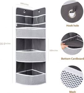 Organisateur suspendu pour chambre de bébé et panier à couches non tissé, sac de rangement suspendu pour porte ou coin, boîte de rangement - Product Image 1