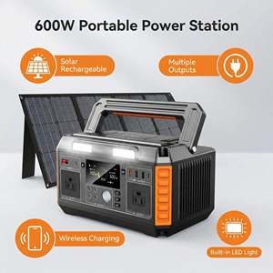 Estación de Energía de Onda Sinusoidal Pura de 600W 520Wh 110V para Cargar Dispositivos Electrónicos en Campamentos, Equipo de Camping y Equipos para Actividades al Aire Libre - Product Image 3