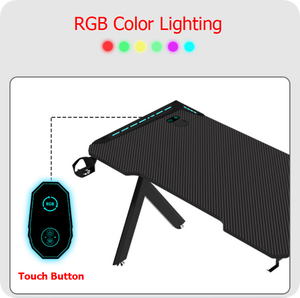 Nouveau design, bureau d'ordinateur de jeu en métal très vendu avec bandes LED, porte-gobelet et fonctions extensibles - Product Image 5