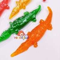 Bonbons Gummy Crocodile à la Pomme Halloween Fool Prank Sweet Fruity Halal Sugar Fudge dans une boîte d'emballage