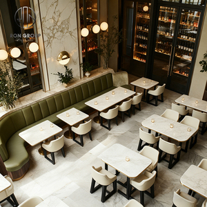 Muebles Modernos para Cafetería y Restaurante: Mesa Cuadrada de Piedra Sinterizada, Sillas, Sofá, Bancos y Asientos para Uso <span class=keywords><strong>en</strong></span> Hostelería - Product Image 6
