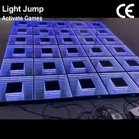 Vente directe d'usine, dalle de sol LED sans fil à induction magnétique, sol de danse LED 3D personnalisé