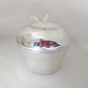 Модный серебристый Блестящий металлический ящик с яблоком - Product Image 1