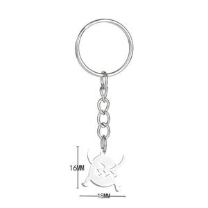 Llavero de Acero Inoxidable con Colgante Pequeño de Pareja de Monstruos Pequeños de Angry Cell, Personaje de Dibujos Animados Lindo, Venta al por Mayor - Product Image 5