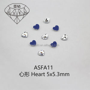 ASFA11 รูปหัวใจขนาด 5x5.3 มม. คริสตัลรูปทรงต่างๆ แบบติดด้วยความร้อน ss6 และ SS10 ใช้กับเครื่องติดคริสตัลแบบร้อน ab crystal - Product Image 2