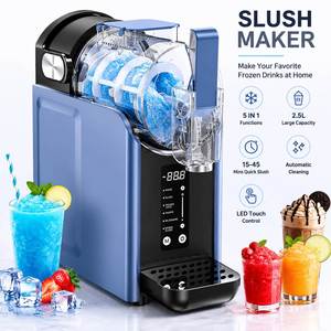 Machine à slush 2,5 L, machine à boissons glacées avec nettoyage automatique, machine à slush de comptoir pour usage domestique - Product Image 1