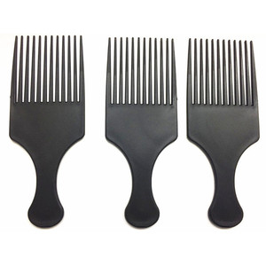 Peigne à cheveux noir à dents multiples, outil de coiffage en plastique pour tresser et lisser les cheveux - Product Image 1