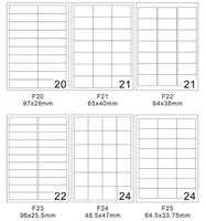 Étiquettes/feuille d'adresse d'expédition auto-adhésives A4 à code-barres personnalisées pour imprimante à jet d'encre étiquettes/autocollants multi-taille 21/30