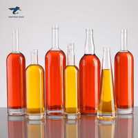 Fabricant de bouteilles en verre transparent pour vodka, whisky, tequila, gin, rhum, spiritueux, liqueurs, 200 ml, 375 ml, 500 ml, 700 ml, 750 ml, 1000 ml
