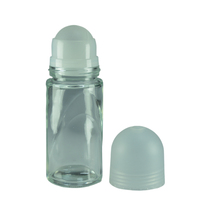 Flacon vide en verre pour parfum, soin de la peau, shampoing corporel, déodorant en stick, flacon à bille, conteneur de 50 ml avec bouchon à vis, flacon à bille