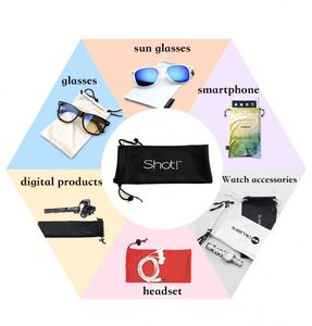 Sacs à cordon en microfibre pour lunettes 9x18cm, pochette longue pour lunettes de soleil, étui souple pour lunettes de soleil, sac de rangement pour lunettes, étui à lunettes - Product Image 3