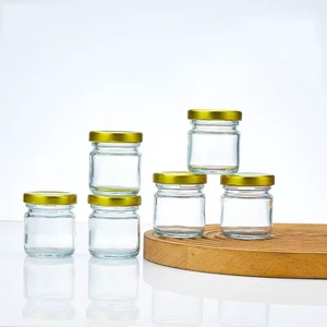 Pot de conservation en verre rond de 75 ml pour cornichons, miel et confiture, avec couvercle métallique à vis - Offre Spéciale - Product Image 1