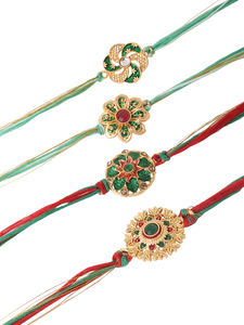 Bracelet Rakhi Meenakari Traditionnel Premium pour Frère, Fait Main, avec Fil Émaillé, Cadeau Ethnique pour le Festival de Raksha Bandhan - Product Image 2