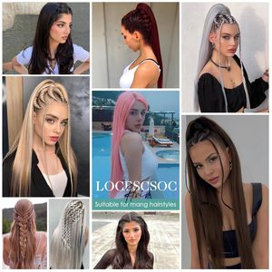 Silky Straight Synthetic Hair Bulk Dyed Heat Resistant Fiber Chemical Wire <b>Wig</b> <b>Braiding</b> Extensions - Product Image 6