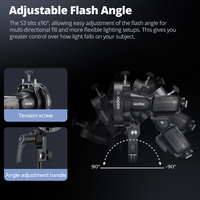 Braket Flash Universal S3 Kompatibel dengan Ad200/ad300/v100/v860iii Seri Tt Bowens Mount Portabel Sudut Dapat Disesuaikan