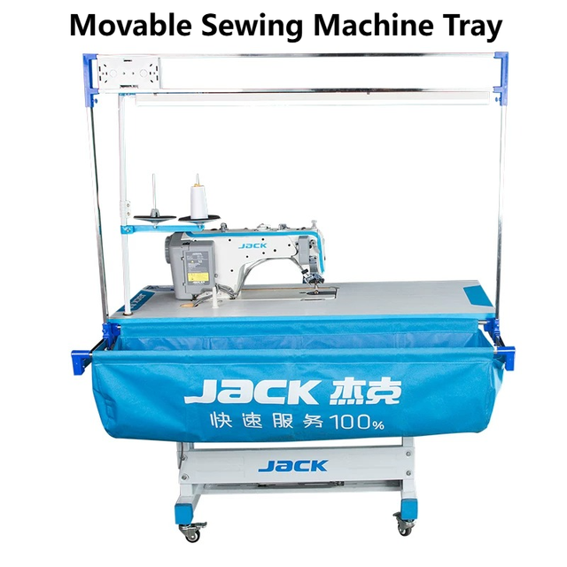 JACK Foldable Retractable Sewing Machine Table Tray 1.2m  Movable Industrial Machine Accessory Bin for Workshop Organization