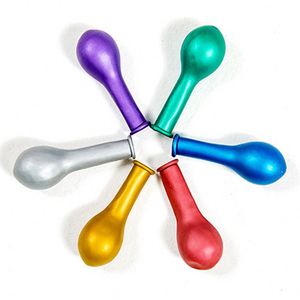 100 piezas fiesta boda decoración inflable 5 pulgadas perla Metal látex cromo globo - Product Image 2