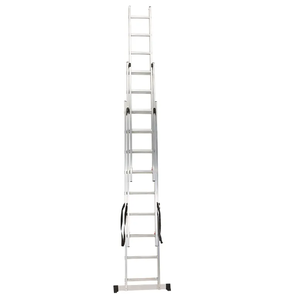 Industriale 8.8m portata telescopica 3 sezioni in lega di alluminio scala rinforzata in acciaio cerniere pieghevole scale appartamento ospedale - Product Image 3