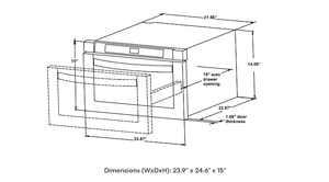 1,2 Cu. Four à micro-ondes encastrable avec tiroir intégré et commande tactile - Product Image 6