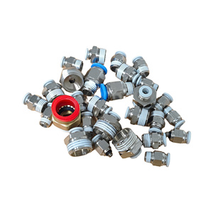 Conector Neumático Recto de Unión Rápida para PC y Conector Roscado de Empuje Rápido - Product Image 1