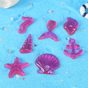 Adornos de resina de vida marina para decoración de acuarios, accesorios de paisaje en miniatura con temática oceánica, con caballito de mar, estrella de mar, concha de pescado - Product Image 2