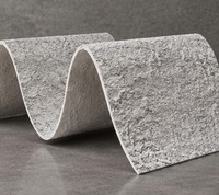 Panneau mural flexible en sable de quartz pour salon moderne, texture surface lunaire, gris, effet lune, revêtement pour intérieur et extérieur
