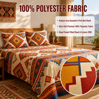 Parure de lit en microfibre 100 % polyester de haute qualité, blanchie, à tissage absorbant, imprimée pigmentaire 80 GSM, pour la maison
