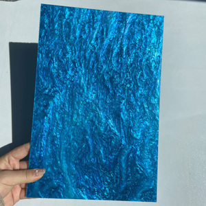 Plaque en acrylique moulé effet marbre Oceanic Mist <span class=keywords><strong>Interstellar</strong></span> Glitter pour la création de bijoux, ornements, porte-clés, marque-pages et sous-verres DIY - Product Image 2