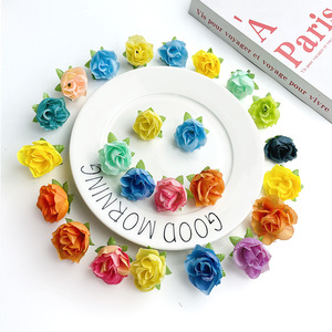 Bouquets de roses artificielles de 3 cm de diamètre multicolores pour décorations de mariage et travaux manuels DIY - Product Image 3
