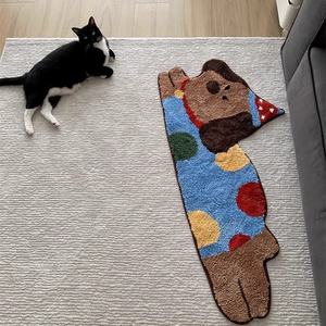 Alfombra de Estilo Little Red Book, Alfombra de Felpa con Diseño de Alien, para Sala de Estar, Dormitorio, Alfombra de Noche, Absorbente de Agua, Estilo de Dibujos Animados - Product Image 4