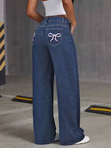 Jeans <span class=keywords><strong>de</strong></span> Mezclilla Vintage <span class=keywords><strong>de</strong></span> <span class=keywords><strong>Alta</strong></span> Calidad para Dama, Corte Recto y <span class=keywords><strong>Cintura</strong></span> <span class=keywords><strong>Alta</strong></span>, <span class=keywords><strong>de</strong></span> Algodón Cómodo, para Verano y Traslados Diarios, Nueva Moda <span class=keywords><strong>de</strong></span> Otoño - Talla XL - Product Image 2