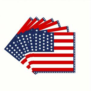 Juego de Vajilla Personalizado con la Bandera Americana para 25 Personas - Platos, Servilletas y Tenedores Patrióticos para el 4 de Julio - Product Image 2