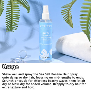Brume capillaire de marque privée contrôle des frisottis banane hydratation brillance cheveux salés vagues instantanées texture spray - Product Image 6
