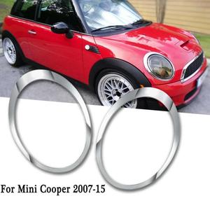 Couvre-embellisseurs d'éclairage pour phares Mini Icml 51137149905 51137149906, argent et noir électroplaqués - Product Image 5