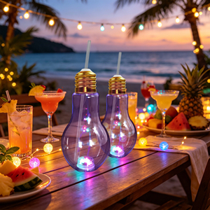 Botella de Jugo con Forma de Bombilla LED de PET de 500 ml, <span class=keywords><strong>para</strong></span> Decoración de Festivales, Fiestas Familiares y <span class=keywords><strong>Eventos</strong></span> Deportivos, de Proveedor Profesional - Product Image 4