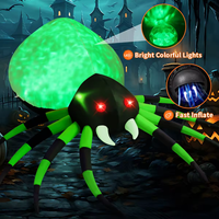 Prix usine 8 FT vente chaude géant Halloween araignée gonflable LED lumières exploser araignée décorations d'Halloween en plein air