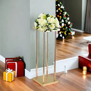 Adornos de Boda de Alta Calidad, Columnas Decorativas <span class=keywords><strong>para</strong></span> <span class=keywords><strong>Mesa</strong></span>, Jarrones Dorados, Pasillos de Hierro, Bases <span class=keywords><strong>para</strong></span> Pasillos y Soportes Metálicos <span class=keywords><strong>para</strong></span> Flores - Product Image 5