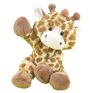 Peluche <span class=keywords><strong>girafe</strong></span> tachetée originale, vue <span class=keywords><strong>de</strong></span> devant et <span class=keywords><strong>de</strong></span> derrière, crinière moelleuse et cornes rondes, coussin compagnon lavable pour bébé - Product Image 4