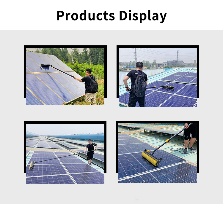 Window Solar Panel Cleaning Brush With Water Fed Telescopic Pole
