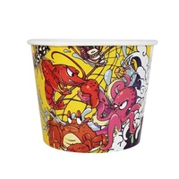 Seaux à poulet frits en papier kfc de grande taille personnalisés écologiques avec logo jetable de 64oz 150oz 170oz avec couvercle