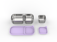 Boîte à lunch en acier inoxydable de qualité alimentaire personnalisée en gros, récipient bento étanche pour les collations