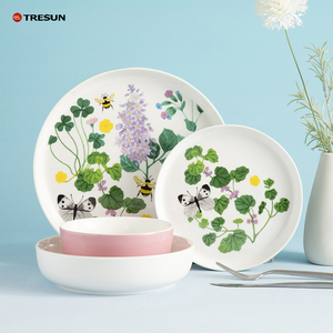 Customized Modern European Style Ink Painting Table Dinnerware <b>White</b> Porcelain <b>Dinner</b> <b>Set</b> - Product Image 6