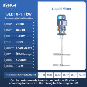 Mezclador de líquidos eléctrico Industrial BLD 1.1kw, agitador de dosificación química para mezcla de aguas residuales o tanque de dosificación, mezcla de polímeros PAC - Product Image 2