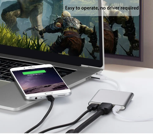 Adaptador de concentrador <span class=keywords><strong>USB</strong></span> tipo <span class=keywords><strong>C</strong></span> de estación de acoplamiento 3 en 1 de alta velocidad barato de fábrica con 4K HDMI USB3.0 PD para <span class=keywords><strong>MacBook</strong></span> - Product Image 5